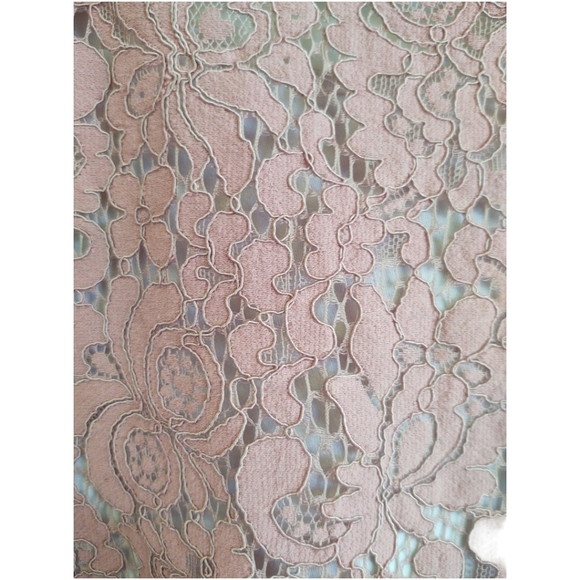 Grayson Dusty Rose Lace Short Sleeve Top Front is Lined Size Medium - Picture 10 of 12